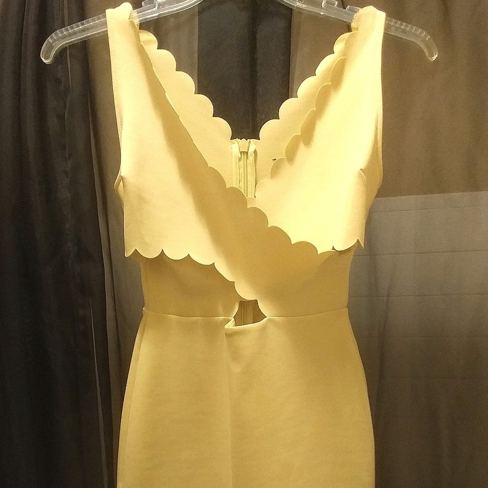 Sold!! TOPSHOP Cutout Scallop Edge Body-Con Dress - Picture 5 of 8